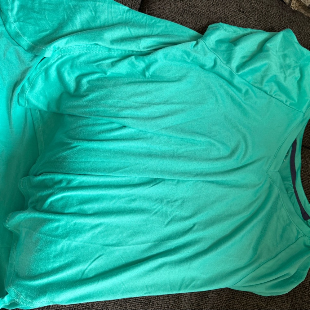 Cuddl Duds Bright Teal Short Sleeve Crew Top
